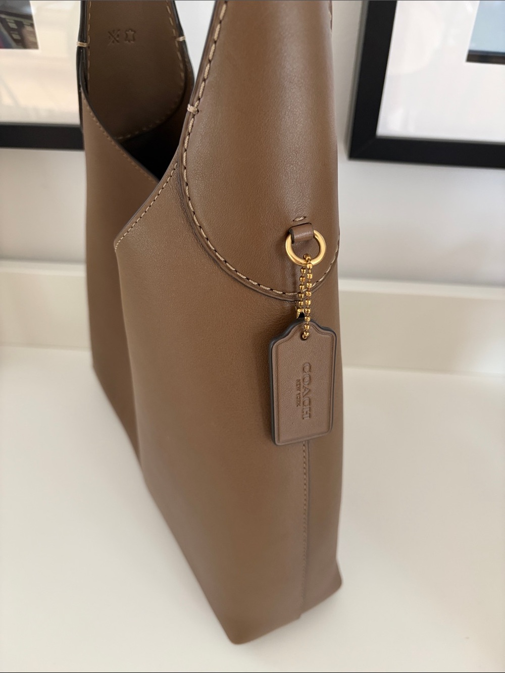 Coach Brooklyn Shoulder Bag 28 brass/dark stone - Picture 2 of 6